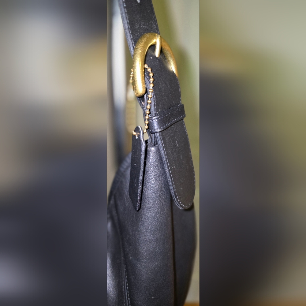 Vintage Coach Wooster Bag Black Leather 4142 - Picture 9 of 16